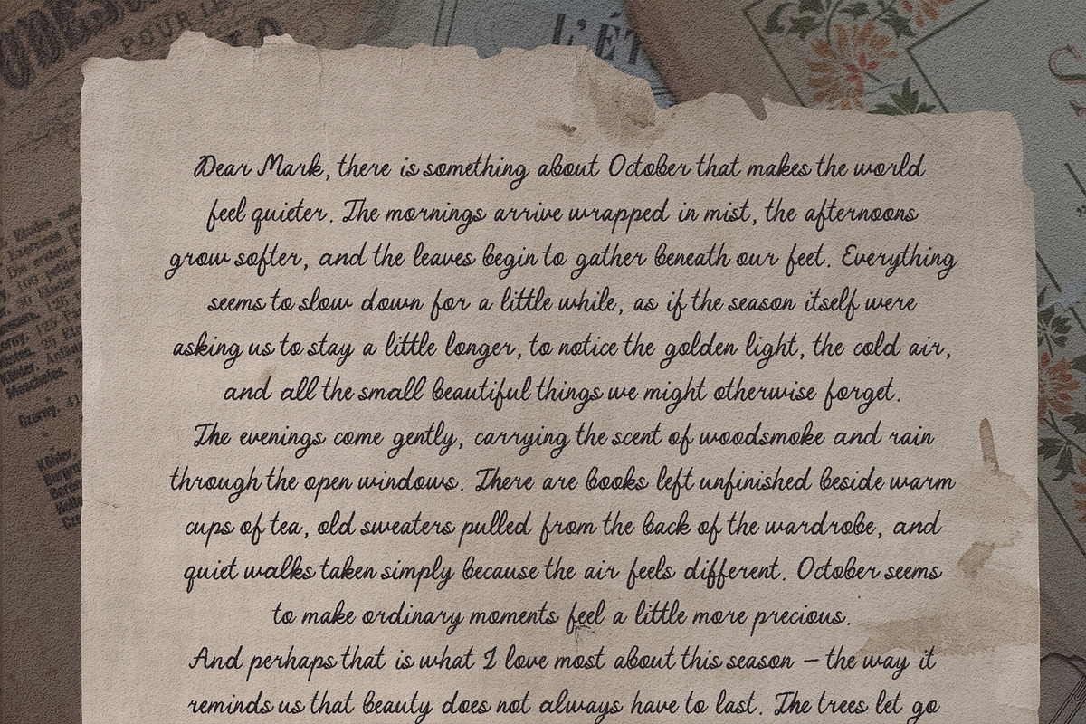 The Quiet Season Vintage Script Font, a Handwritten Font by Cute Atelier (Photo 6 of 9)