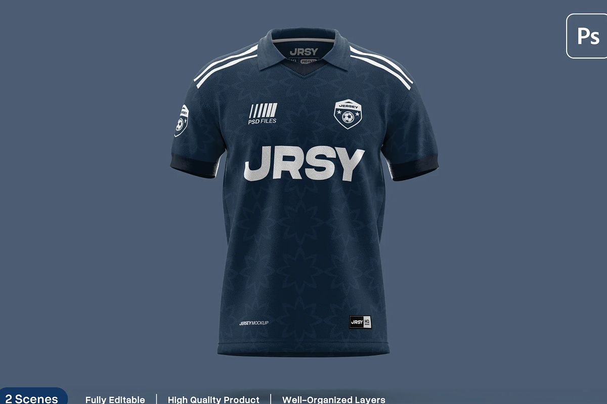 Jersey Mockup 2 Views, a Shirt Mockup by graphicsauce (Photo 1 of 4)