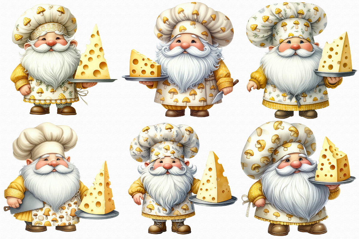 Chef Gnome Clipart, an Illustration by Libby Wishes (Photo 3 of 9)