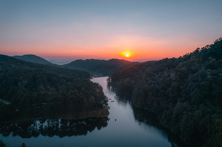 Beatiful high angle view nature lake and forest in the morning,P, a Nature Photo by Art Rachen