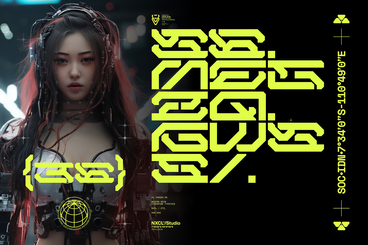 NCL GESROB - Cyberpunk Font, a Sans Serif Font by Enxyclo Studio (Photo 5 of 14)