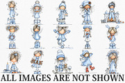 Winter Christmas Cottage Girl, an Illustration by Canvas Craft (Thumbnail 3 of 6)