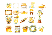 Pastel Lemon Clipart Bundle PNG, a Decorative Illustration by Anca Digital Vibe (Thumbnail 5 of 5)