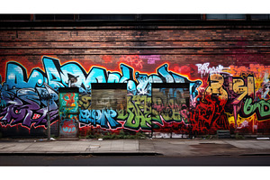 graffiti dark grey bricks ai, a Background Photo by pikepicture
