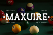 Maxuire – Slab Serif Font, a Slab Serif Font by Vadovastd (Thumbnail 1 of 9)