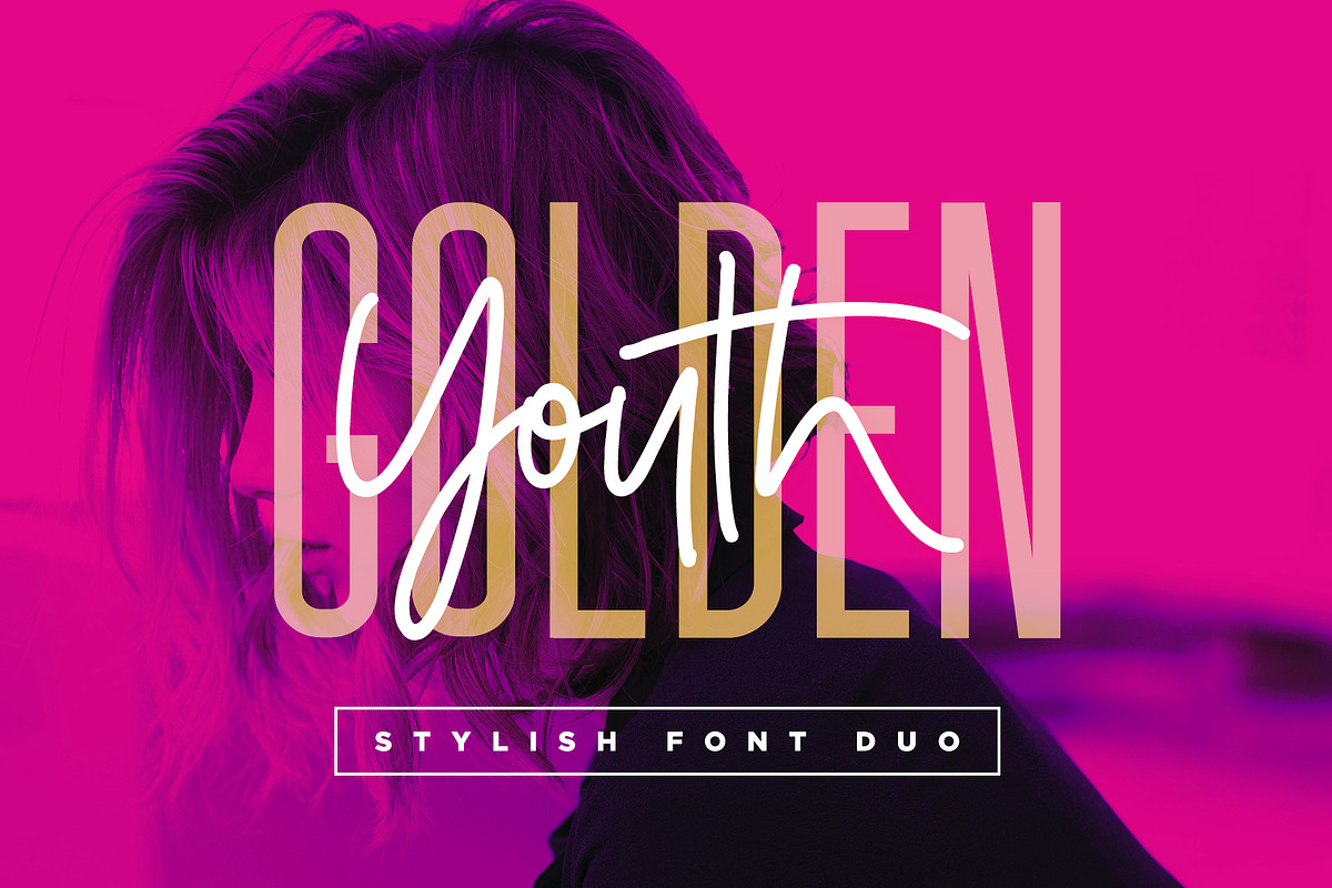 Golden Youth Font Duo, a Sans Serif Font by Sam Parrett (Photo 1 of 9)