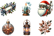 Christmas Steampunk Clipart, an Illustration by DreamArtGraphic (Thumbnail 3 of 5)