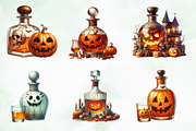 Halloween Whiskey decanter Clipart, an Illustration by Creative Art (Thumbnail 3 of 4)