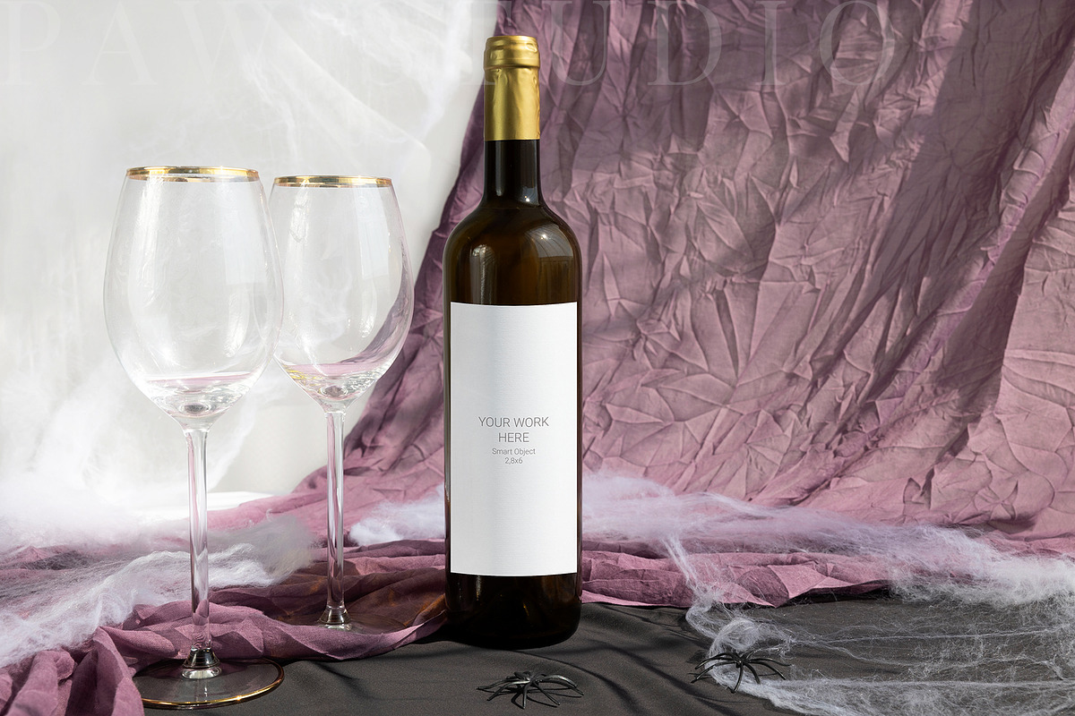 Halloween Bottle Mockup Label fall, an Advertising Mockup by PawMockups (Photo 2 of 10)