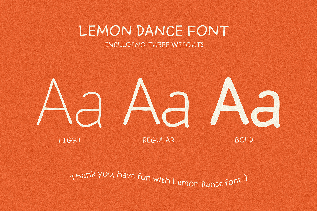 Lemon Dance Handwriting, a Handwritten Font by 24Design Studios (Photo 7 of 7)