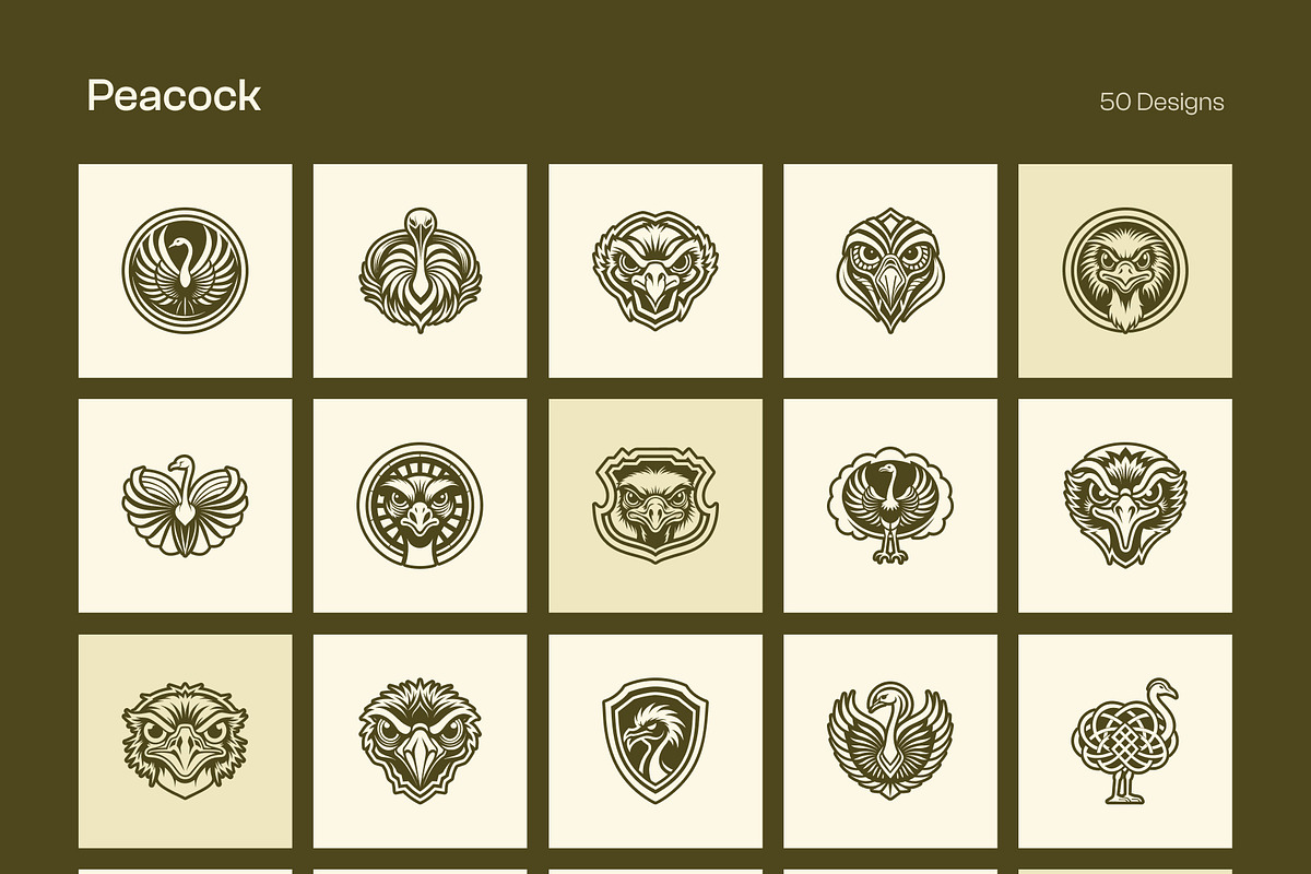 1500 Bird Logo Art Set, a Solid Icon by Creative Stall (Photo 37 of 38)