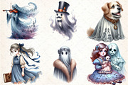 Halloween Antique Ghost Clipart, an Illustration by DreamCafeArt (Thumbnail 2 of 5)