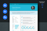 Material Resume Bundle, a Resume Template by ikono.me (Thumbnail 4 of 6)