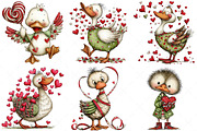 Funny Panic Goose Valentine Clipart, an Illustration by Craft Nest (Thumbnail 9 of 10)