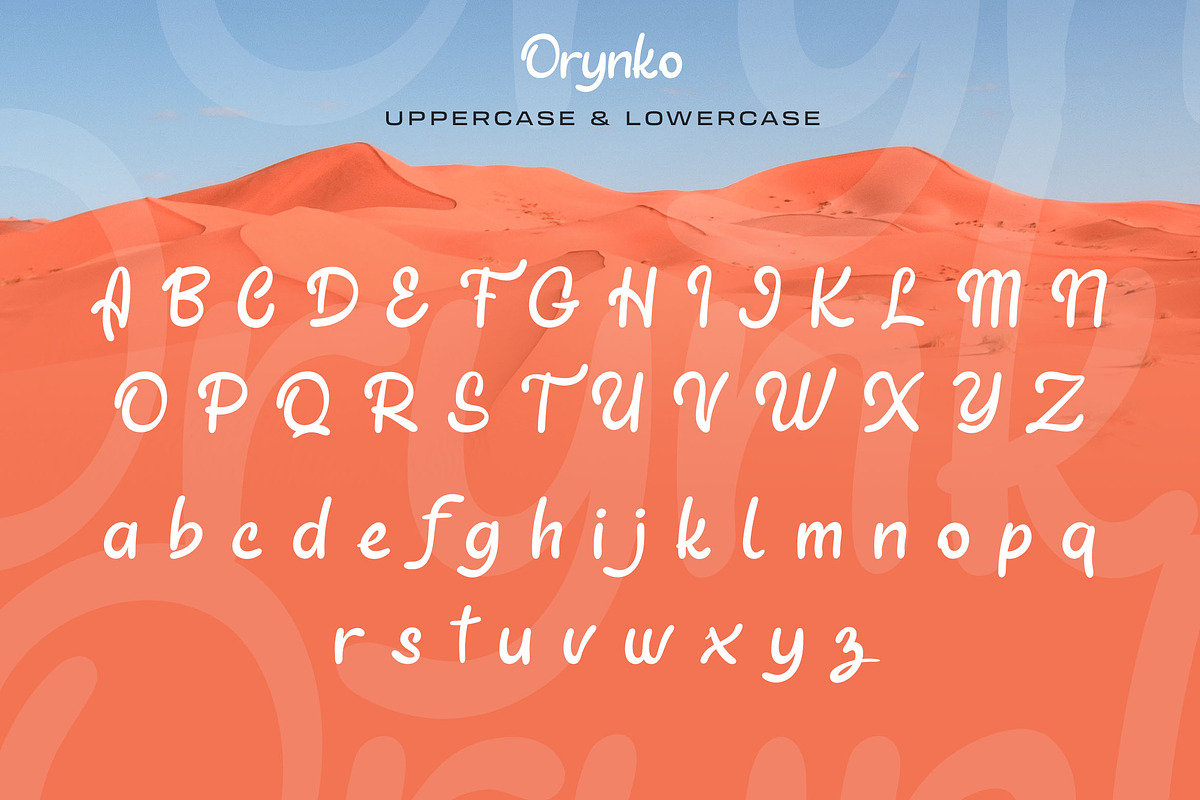 Orynko - Handwritten Font, a Handwritten Font by Morisco (Photo 2 of 5)