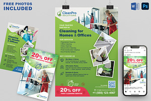 Cleaning Service Flyer Template Word, a Flyer Template by Trot