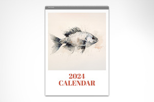 Fish Illustrations 2024 Calendar