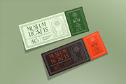 Art Deco Museum Ticket, a Card Template by graphicook (Thumbnail 3 of 3)