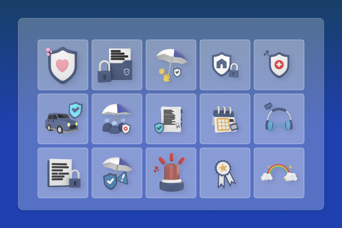 Finance Protection System 3D Icons, a Finance Illustration by twinstd (Photo 6 of 6)
