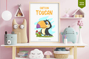 Cute cartoon toucan. Tshirt, PNG., an Animal Illustration by KENO Mascots (Thumbnail 4 of 4)