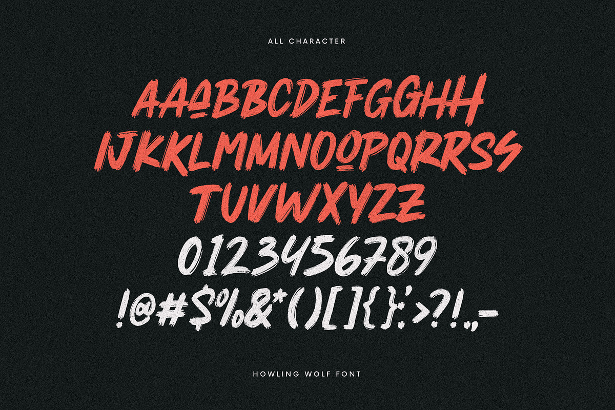Howling Wolf - Dirty Brush, a Font by Invasi Studio (Photo 9 of 10)