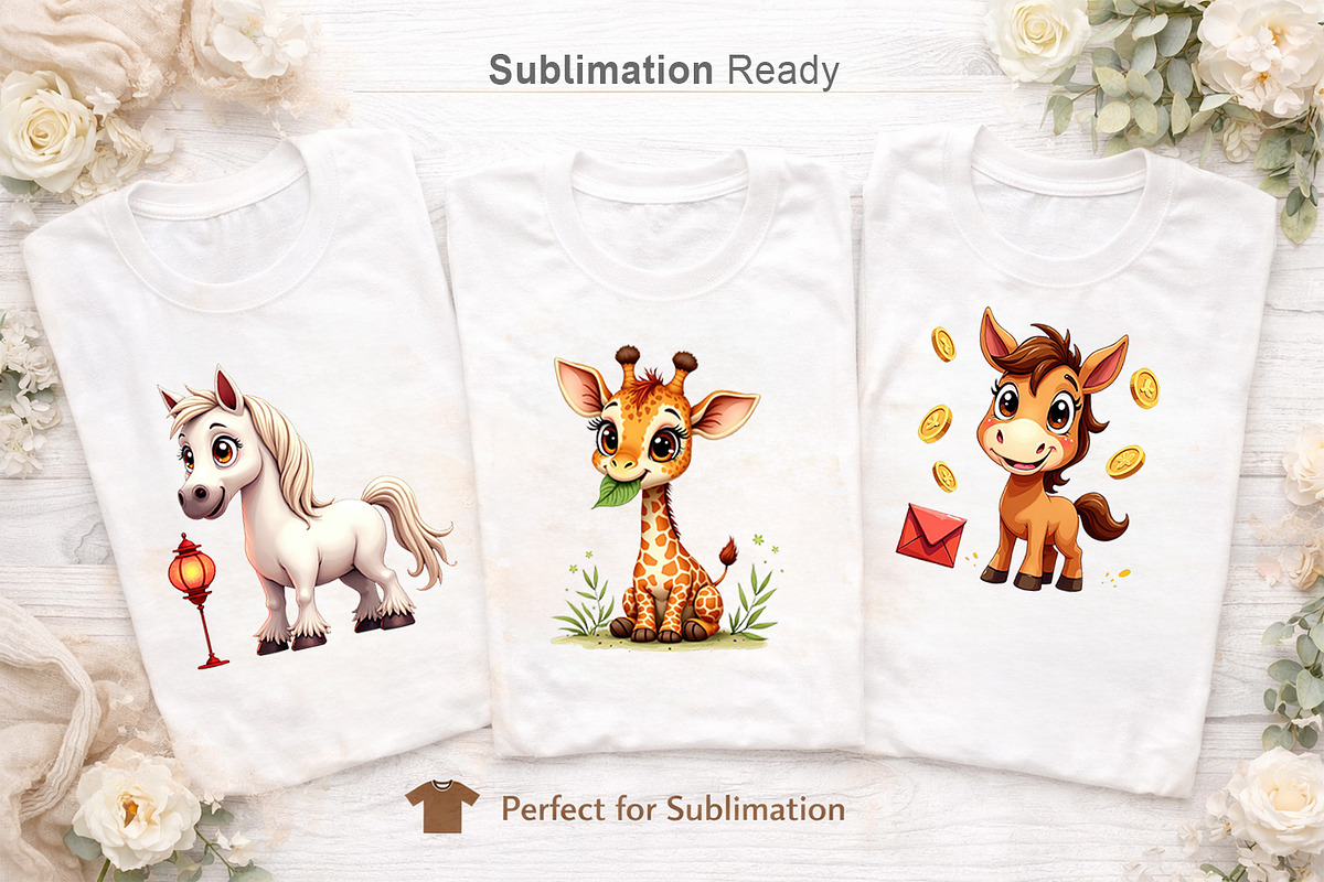 New Year Cute Animal Clipart, an Animal Illustration by Artnoy (Photo 6 of 8)
