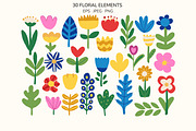 Naive Flowers Creator - 65 files, an Object Illustration by Le.nart (Thumbnail 2 of 5)