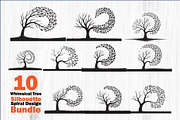 Whimsical Tree Silhouette Spiral, an Object Graphic by jahid234 (Thumbnail 1 of 11)