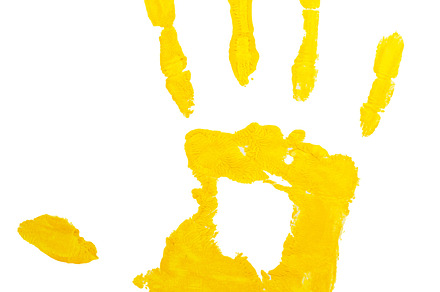 Prints hand yellow stock photo containing human and print, an Abstract Photo by Elena Vagengeim