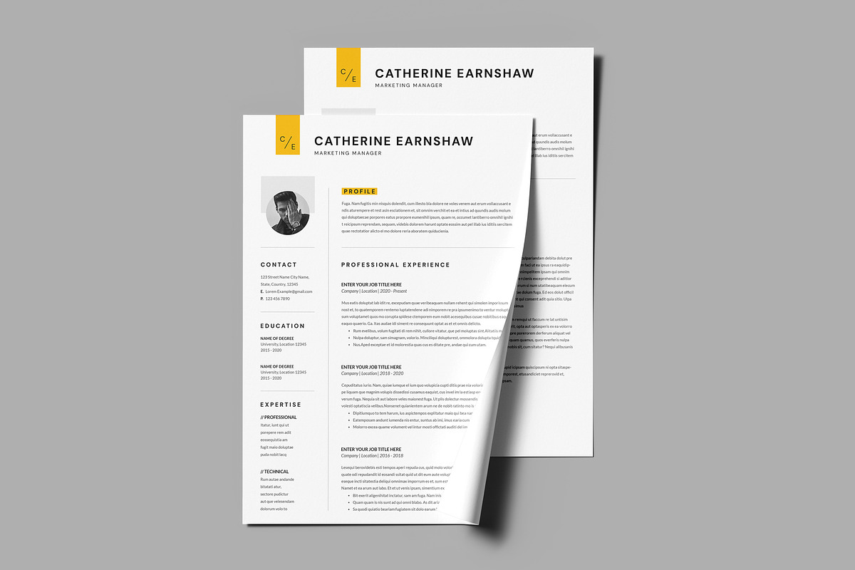Marketing Manager Resume Template, a Resume Template by PixelStudio (Photo 9 of 9)