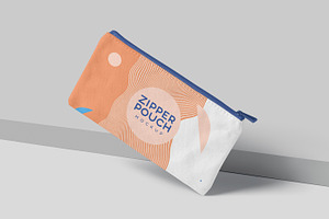 Fabric Zipper Pouch Mockups