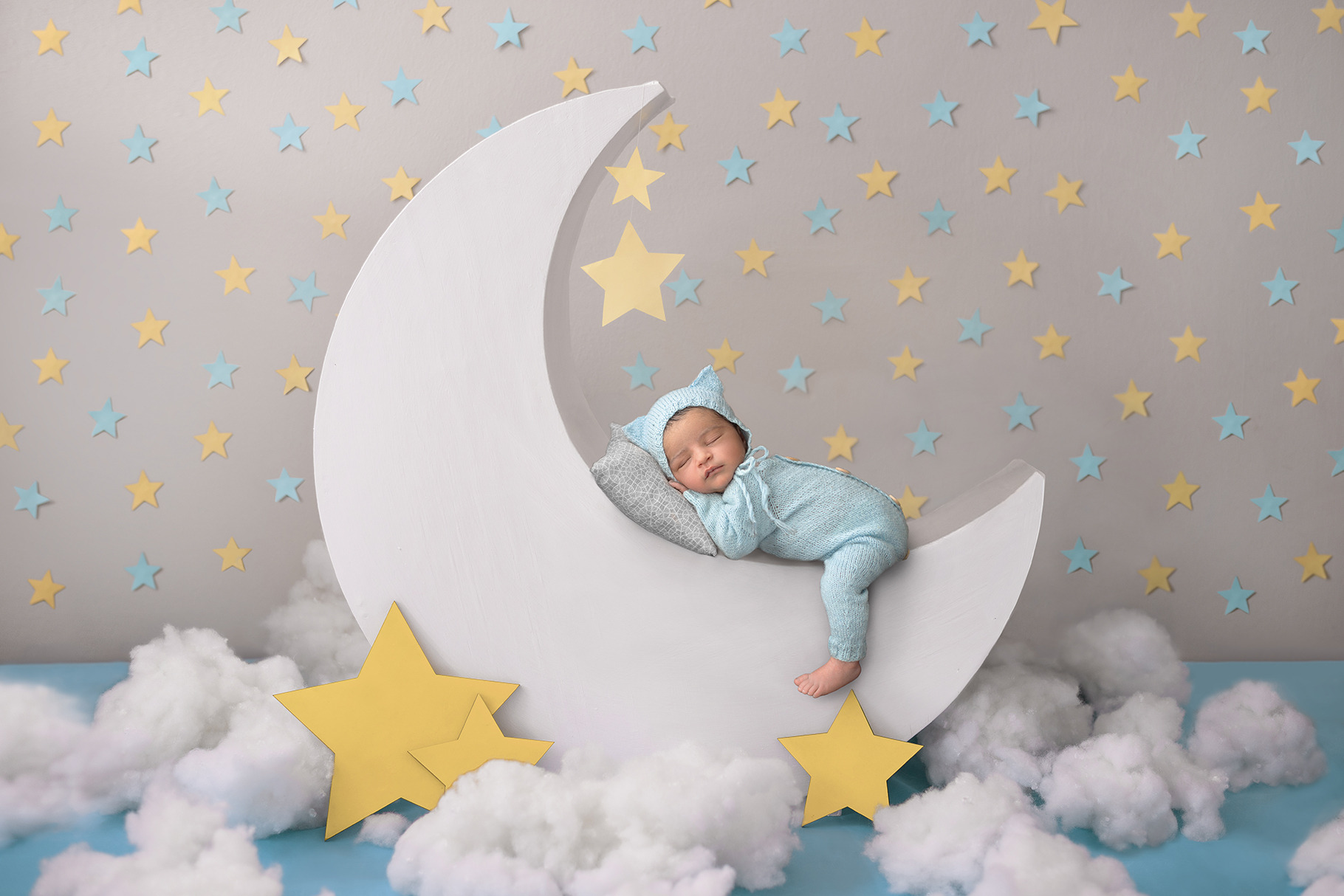 Newborn Digital Backdrop Blue Moon | Mockups ~ Creative Market