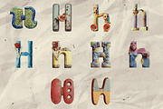260 Stylized Alphabets (for collage), an Object Graphic by Megan Aili Designs (Thumbnail 9 of 28)