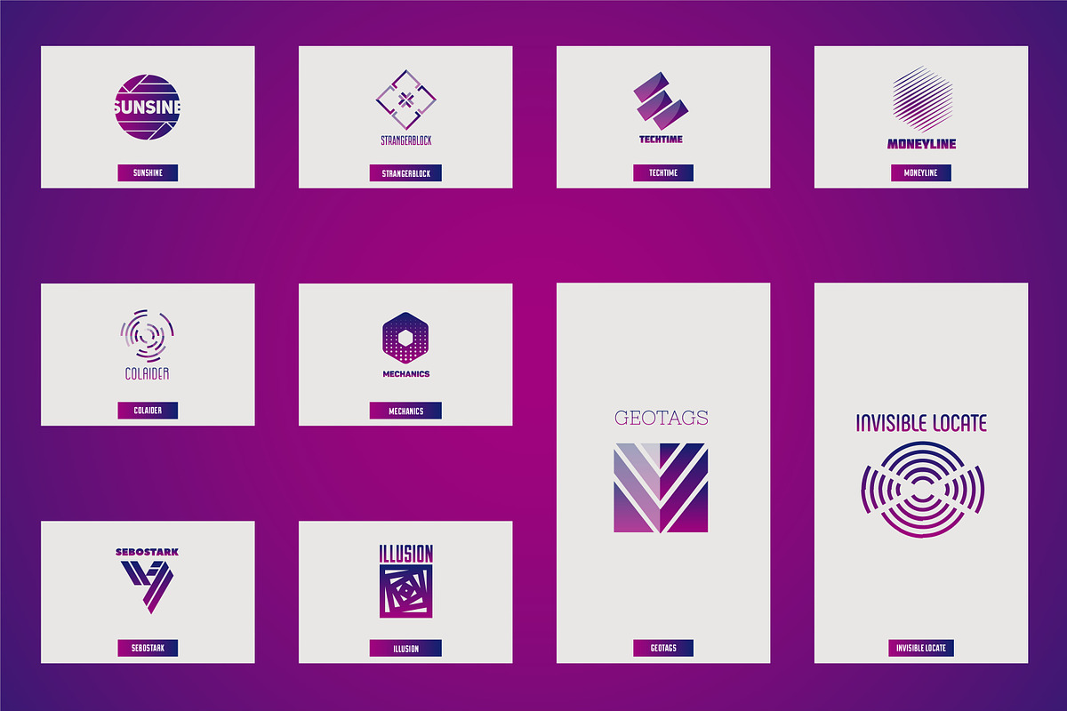 100 abstract logo, a Branding & Logo Template by airunreal (Photo 7 of 14)