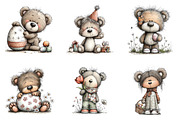 Whimsical easter teddy bear clipart, an Illustration by CreationArt (Thumbnail 4 of 5)