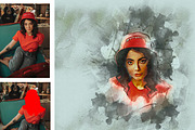 Watercolor Portrait Art, an Action Add-On by MRI STUDIO (Thumbnail 5 of 15)