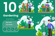Gardening Illustration Pack, an Illustration by baii09 (Thumbnail 1 of 4)