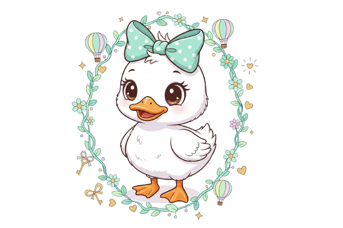 Preppy Valentines Goose Png,, an Illustration by Designking (Photo 2 of 6)