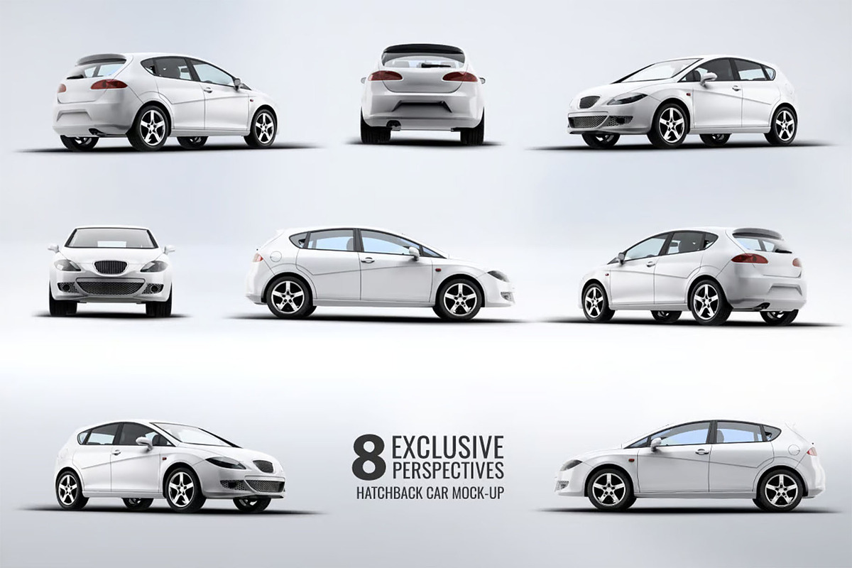 Hatchback Mock-Up, an Advertising Mockup by Se٧enStudio (Photo 7 of 7)