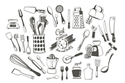 Kitchenware Hand-drawn Set, an Illustration by Adiemus (Thumbnail 3 of 7)