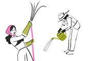 People watering plants set, a Person Illustration by Anastasy_helter (Thumbnail 3 of 7)