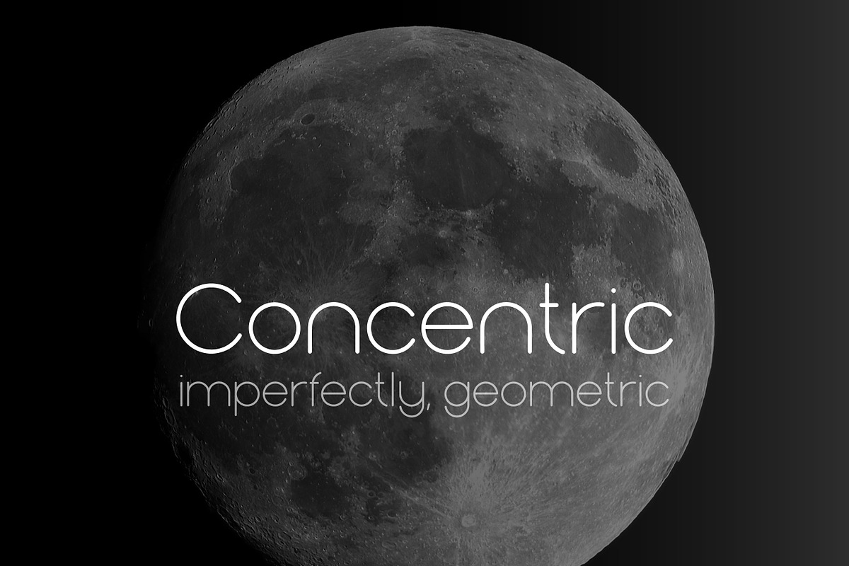 Concentric Font, a Handwritten Font by noonsun (Photo 1 of 5)