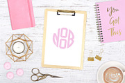 4 Letter Circle Monogram Font & Kit, a Font by CraftyLittleNodes (Thumbnail 8 of 10)