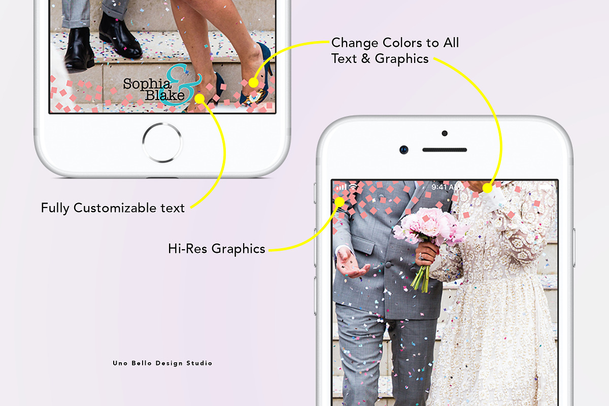 Sweet Love Wedding Geofilter, a Social Media Template by Uno Bello Design Studio (Photo 2 of 3)