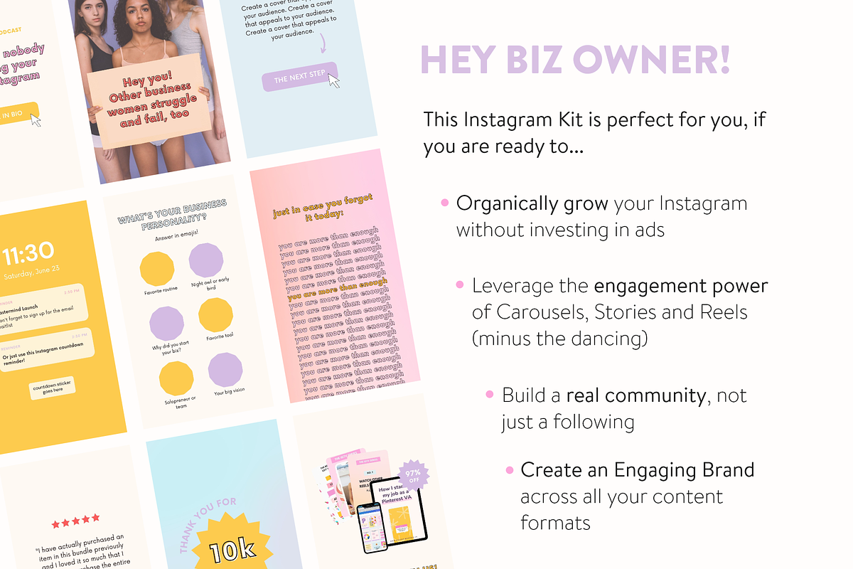 Organic Instagram Growth Kit, a Social Media Template by My Social Boutique (Photo 11 of 12)