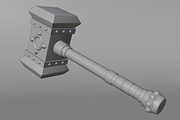 3D Medieval War Hammer, an Object 3D Model by Dudukbersama (Thumbnail 2 of 2)