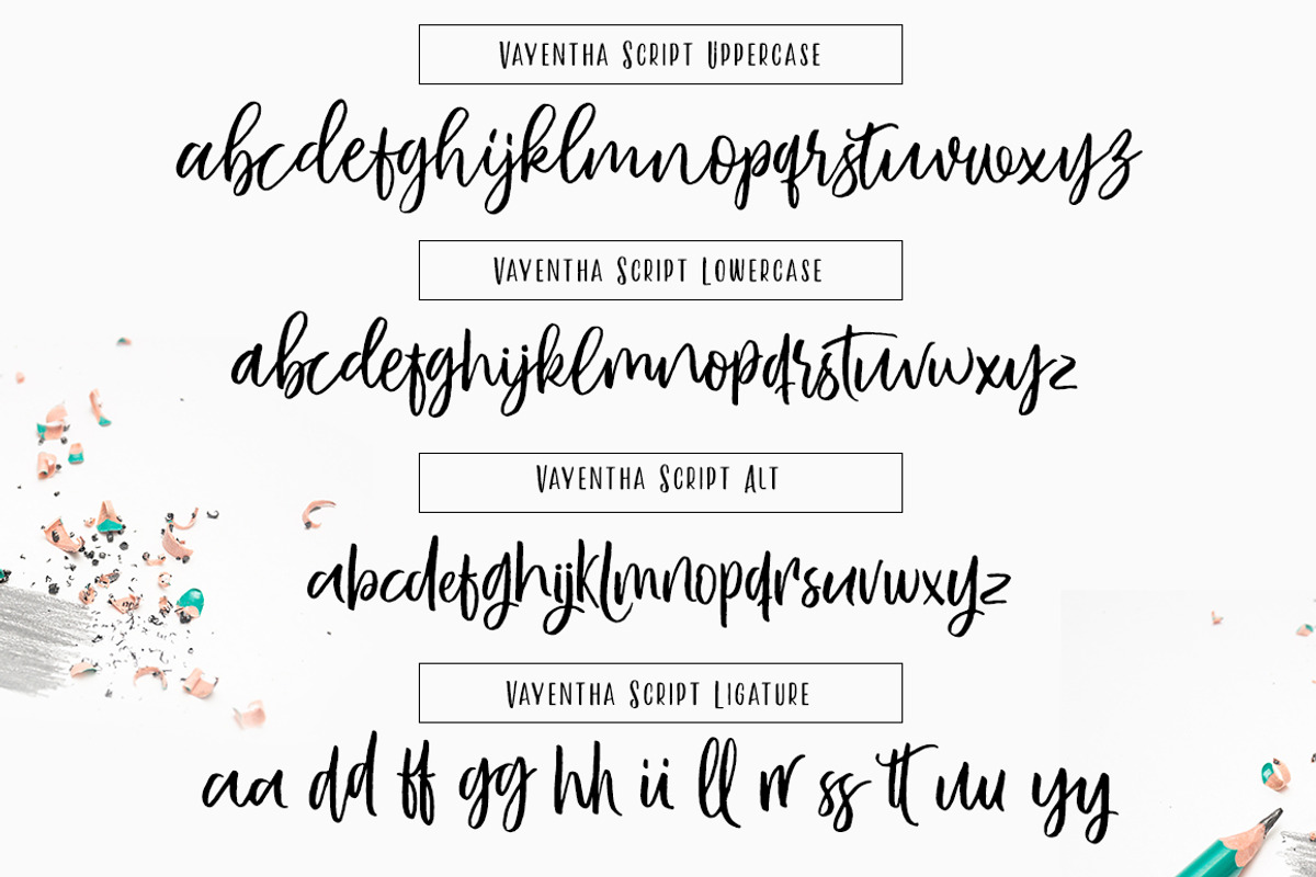 Vayentha Script & Sans (+Webfont) preview 7