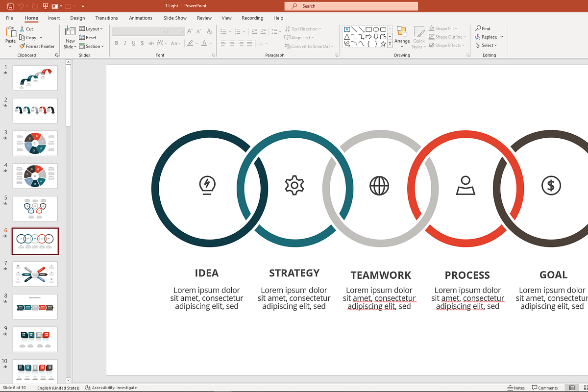 Business PowerPoint Template, a Presentation Template by Infographics project (Photo 7 of 18)