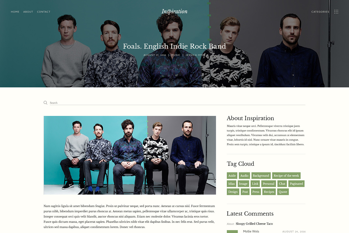 Inspiration — Lifestyle Blog PSD, a Templates & Theme by ScienteCraft (Photo 20 of 47)