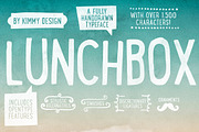 Lunchbox ALL + Webfonts, a Sans Serif Font by Kimmy Design (Thumbnail 1 of 5)